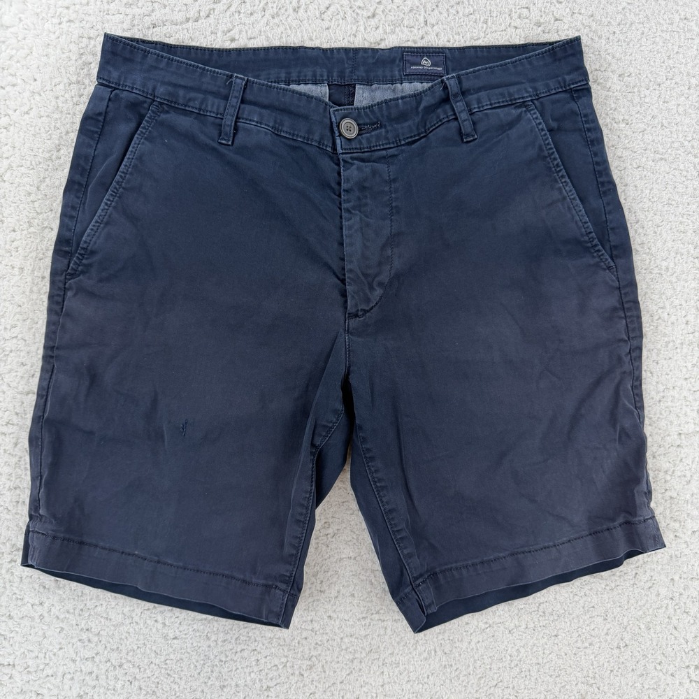 AG Adriano Goldschmied Wanderer Shorts Mens 33 Blue Chino Stretch 1197SUBDCV